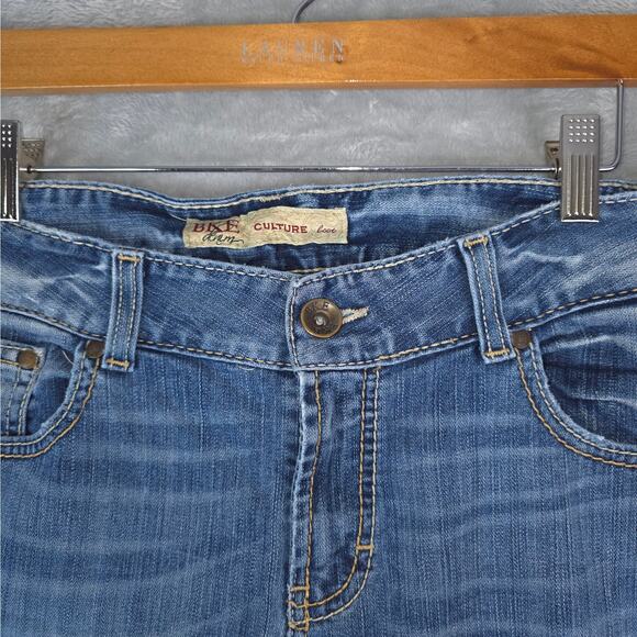 BKE Jeans Womens 34x20 Blue Culture Boot Cut Off Crop Raw Hem DIY Ankle Cropped - Picture 6 of 14